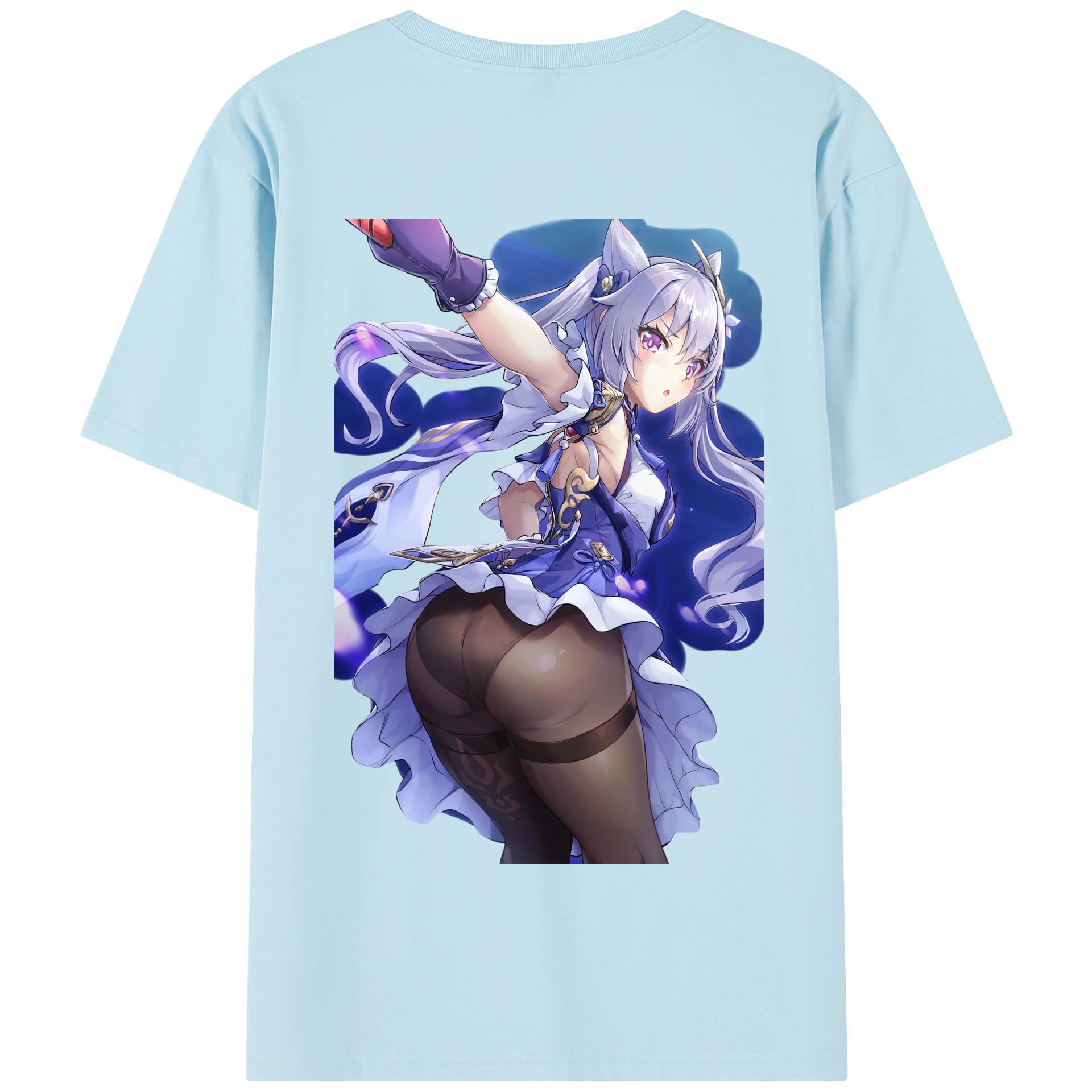 げんし神 刻晴 こくせい genshin Kokusei 綿100％半袖Tシャツ（背面プリント）